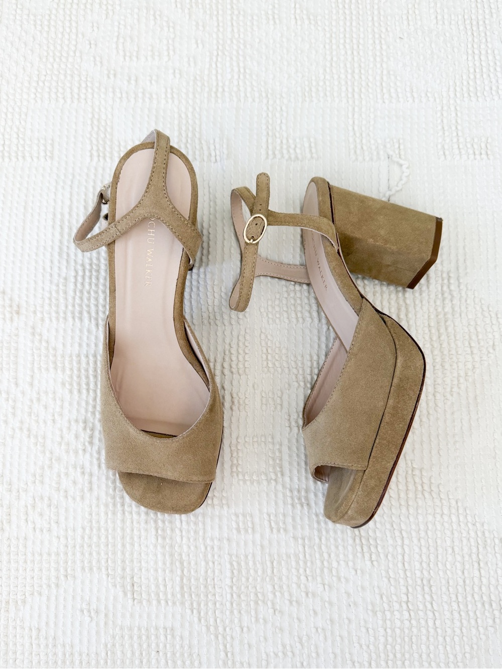 Brochu walker The Valencia Sandal Suede Block Heels in Antler